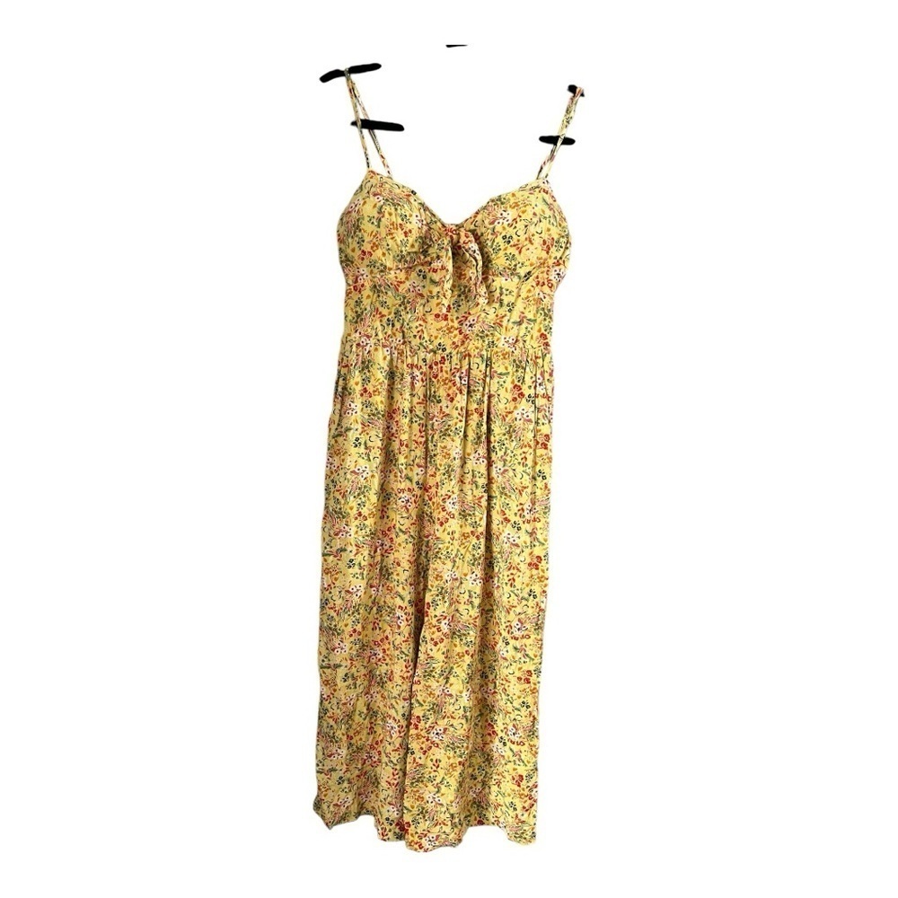 AUW Floral Yellow Maxi Dress